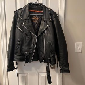 Leather King Womens Leather Moto Jacket (XL)